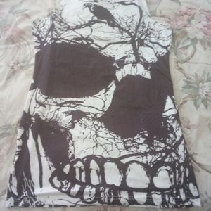 Skull mini tank dress size medium black n white